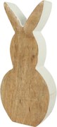 Drewniany wielkanocny zając NUBBIN 23 cm, biały