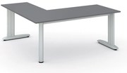 Narożne biurko PRIMO FLEXIBLE, 180x180 cm, grafit