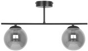 Grafitowa industrialna lampa sufitowa z 2 kloszami - 4X A704 W0-C56