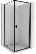 Mexen Mist-B kabina prysznicowa uchylna prawa 70 x 70 cm, czarna ramka, czarna - 8A2T-070-070-70-70-P