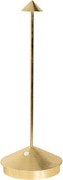 Lampa stołowa LED Pina Pro Gold Leaf z akumulatorem i ściemniaczem, bezprzewodowa, w kolorze szafranowym