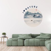 Naklejki na ścianę - Azjatycka przyroda z napisem