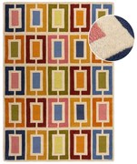 Wełniany dywan tkany ręcznie 160x230 cm Retro Blocks – Flair Rugs