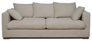 Beżowa sztruksowa sofa 220 cm Comfy – Scandic