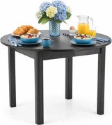 Czarny okrągły rozkładany stół M8-T61