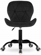 Krzesło obrotowe NOTO aksamit - czarne