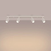 Lampa sufitowa minimalistyczny Gloow, aluminium - 4 źródło światła 3000K - L.81 x H.16.5 cm - beżowy