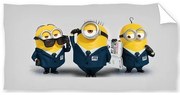 Ręcznik kąpielowy dla dzieci Minionki Tajni agenci, 70 x 140 cm