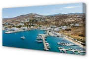 Obraz na płótnie Grecja Wybrzeże góry miasto