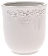 Ceramiczna osłonka na doniczkę Ramillete biała, 13x 14 cm