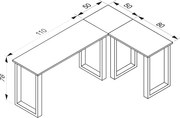 Biurko narożne 160x130x50