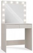 Z lustrem toaletka z żarówkami led kaszmir R2-Z49