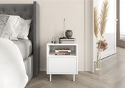 Biała nowoczesna szafka nocna Dancan MIRKA