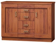 Komoda Do Salonu 90X120 Cm Dąb Stuletni