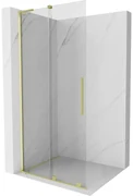 Mexen Velar L ścianka prysznicowa rozsuwana Walk-in 110 x 200 cm, transparent 8 mm, złota szczotkowana - 871-110-003-03-55