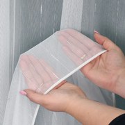 Firana gładka Markizeta Srebrny Deszczyk wys. 300 cm z ołowianką