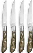 Zestaw 4 noży do steków Achille Bois de pakka od Amefa