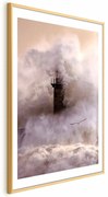 Plakat Sztorm 60x90 cm z ramą złotą z marginesem ARTGEIST B