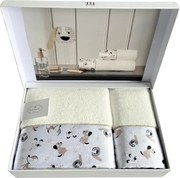 Podarunkowy zestaw ręczników dla dzieci BEAGLE, 2 szt Biały