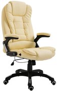 Kremowy Fotel Obrotowy Nowoczesny N4-E15