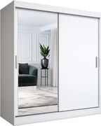 Szafa przesuwna MODUO COMFORT 180 biała mat z lustrem po lewej MKPOL