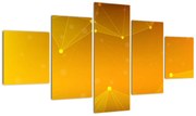 Abstrakcyjny żółty obraz (125x70 cm)
