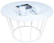Biały okrągły stolik kawowy T6-A45
