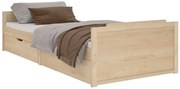 Sosnowe Pojedyncze Łóżko Z Szufladami 90X200 D9-D43