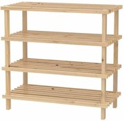 Kesper 69724 Szafka na buty z 4 półkami, jasna, 54x 52 x 26 cm