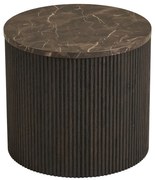 Okrągły stolik z blatem w dekorze marmuru ø 45 cm Rota – House Nordic