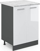 Szafki kuchenne biały wysoki połysk 60x46x81.6 r-line