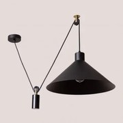 Lampa Sufitowa Wisząca Z Żelaza Filat Czarna - Sklum