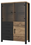 Witryna OLIN 3D3S appenzeller fichte/czarna HELVETIA