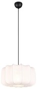 Lampa wisząca Japandi czarna z białym kloszem 40 cm - MadleineJapandi Oswietlenie wewnetrzne
