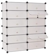 Plastikowa szafa modułowa do butów, w 2 kolorach-biała