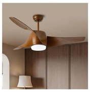 Immax NEO 07286L-LED Ściemn. wentylator sufit. LED/18W/230V brązowy Wi-Fi Tuya + pilot