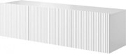 Szafka RTV wisząca Nicole 150 cm z szufladą - biały mat