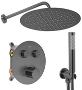 Zestaw natryskowy podtynkowy z termostatem Rea Lungo Tytan + BOX