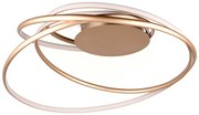 Lampa sufitowa LED w kolorze złota z metalowym kloszem Nala – Trio Select