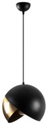 Czarno-brązowa lampa wisząca z metalowym kloszem ø 30 cm Pacman – Opviq lights