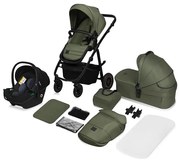 Lionelo - Wózek wielofunkcyjny 3 w 1 AMBER PLUS Green Forest