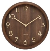 Karlsson 6021DW designerski zegar ścienny brązowy,średnica 30 cm
