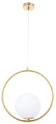 Lampa Sufitowa Wisząca Szklana Kula G109-1W Złota