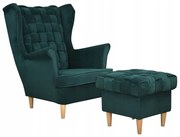 Fotel uszak z podnóżkiem Carol Family Meble