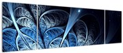 Obraz ciemnoniebieskiego kwiatu (170x50 cm)