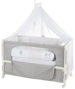 Biało-szare łóżeczko na kółkach 60x120 cm Fox &amp; Bunny – Roba