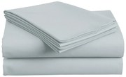 PrzytulneMieszkanie.pl Bawełniane prześcieradło LUX jasno szare 140x240 cm