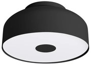 Czarny plafon z okrągłym metalowym kloszem W4-L06