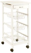 Wąski wózek kuchenny na kółkach ESSENTIALS, 37 x 37 x 76 cm