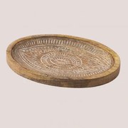 Dekoracyjna Taca Z Drewna Mango Kaloyan ↔︎ 25 Cm - Sklum